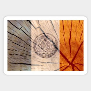 New York City Wood Flag Sticker